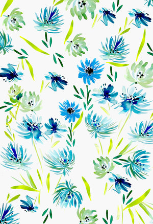 Open image in slideshow, FLORAL | BLUE BLOOMS |
