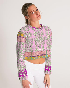 Open image in slideshow, MIRACULOUS FLOWERS -PINK ||  Women&#39;s Cropped Sweatshirt
