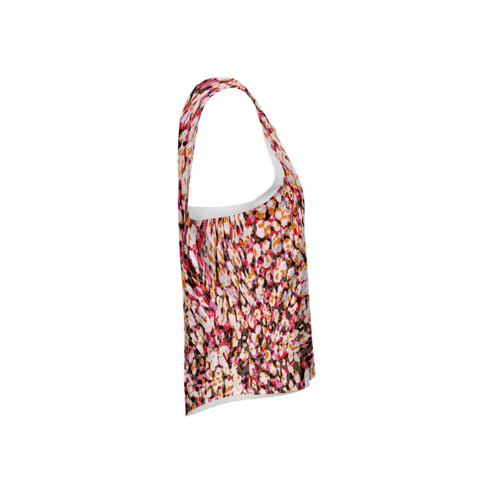 The Red Leopard — Women's Cross Back Sleeveless Tank Top
