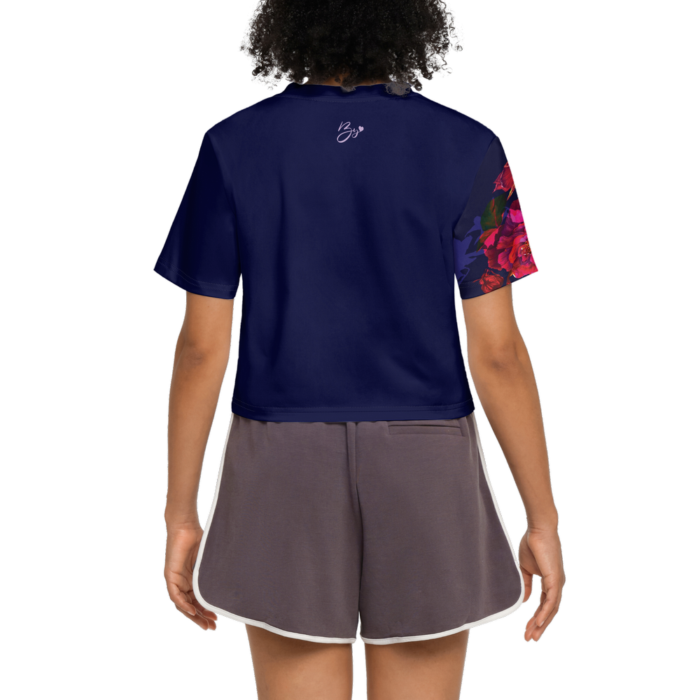 Women's Short Sleeve Cropped T-Shirt-High-Performance SORONA
