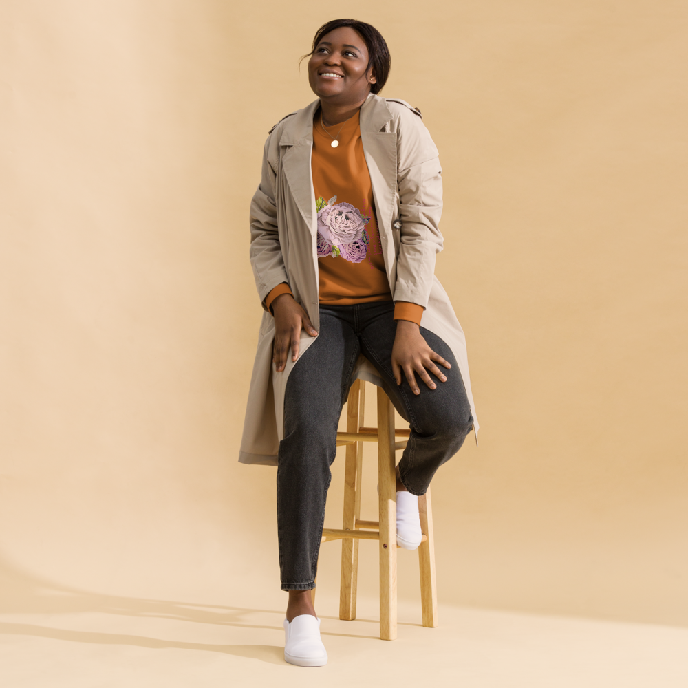 Peaceful Rose, Simple Joy -  Blend  Sweatshirt