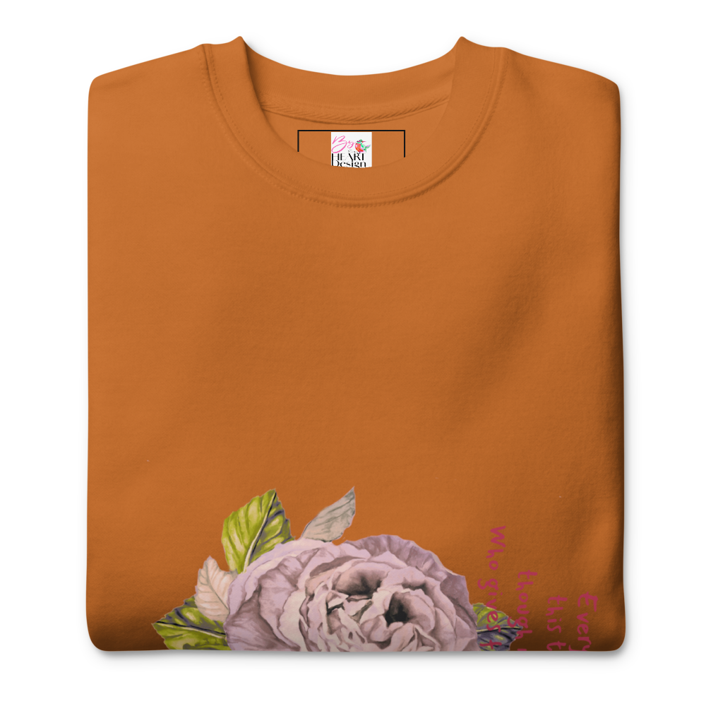 Peaceful Rose, Simple Joy -  Blend  Sweatshirt