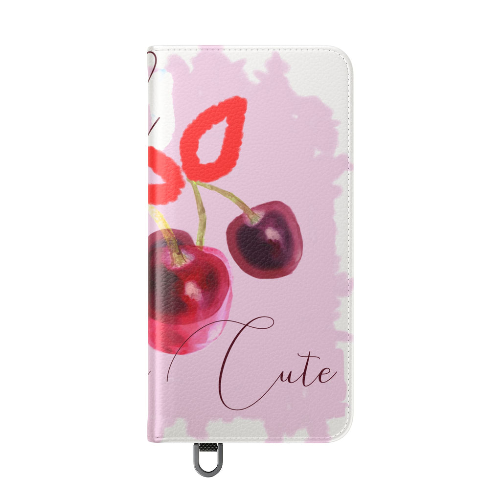 Cherry Cute Flip Phone Wallet Case — 'Ooh La La Cherry Cute' Watercolor Phone Flip Case, Cardholder Folio