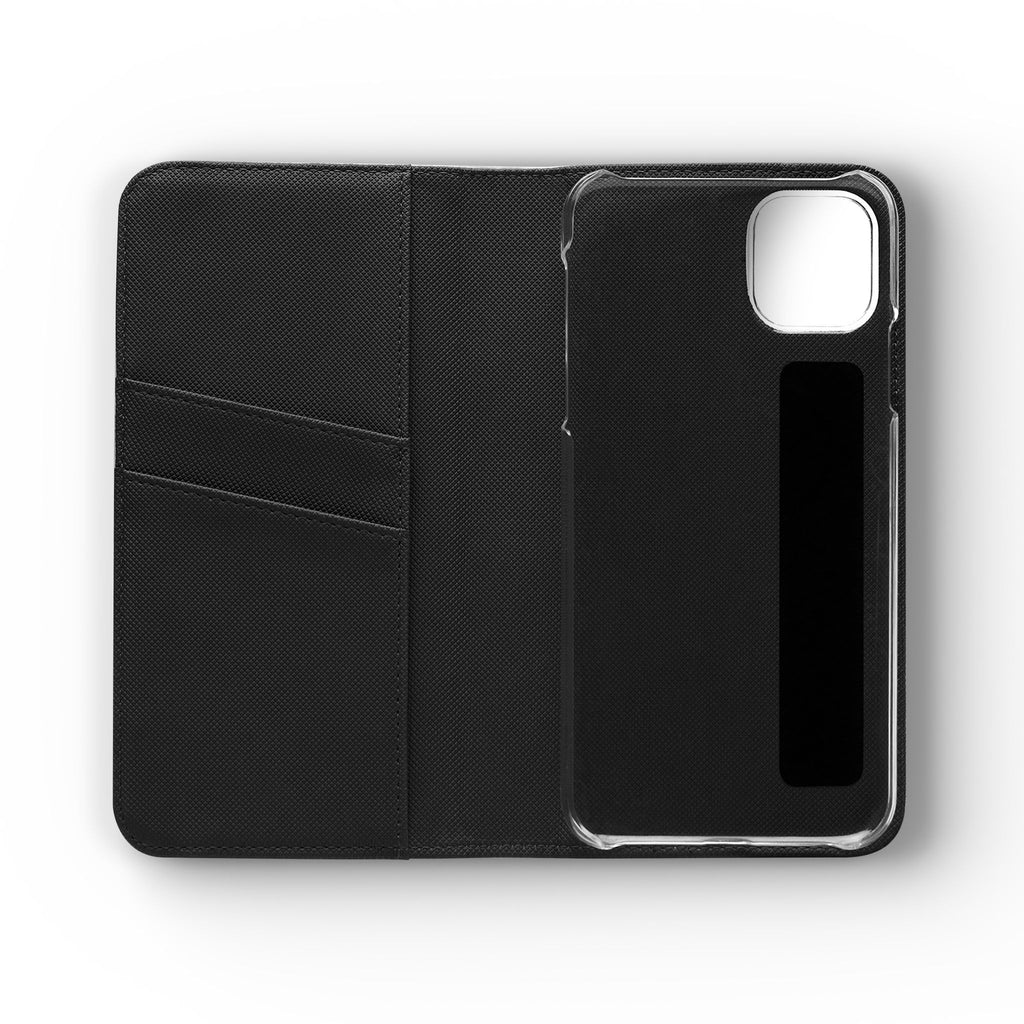 Floral Bird Flip Phone Case — Pastel Garden Wallet Cover with Card Slots
