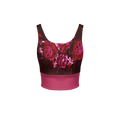 Red Roses — Women's Longline V-Shape-Back Sports Bra