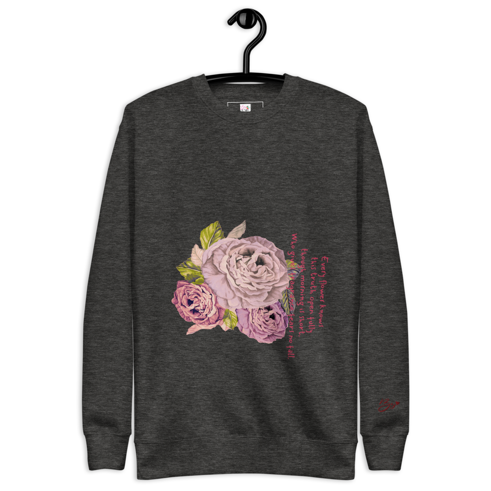 Peaceful Rose, Simple Joy -  Blend  Sweatshirt