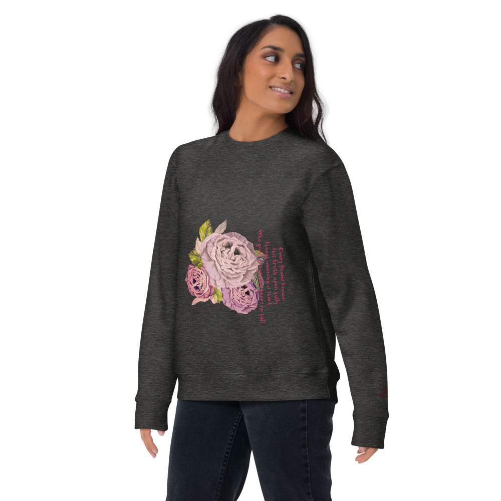 Peaceful Rose, Simple Joy -  Blend  Sweatshirt