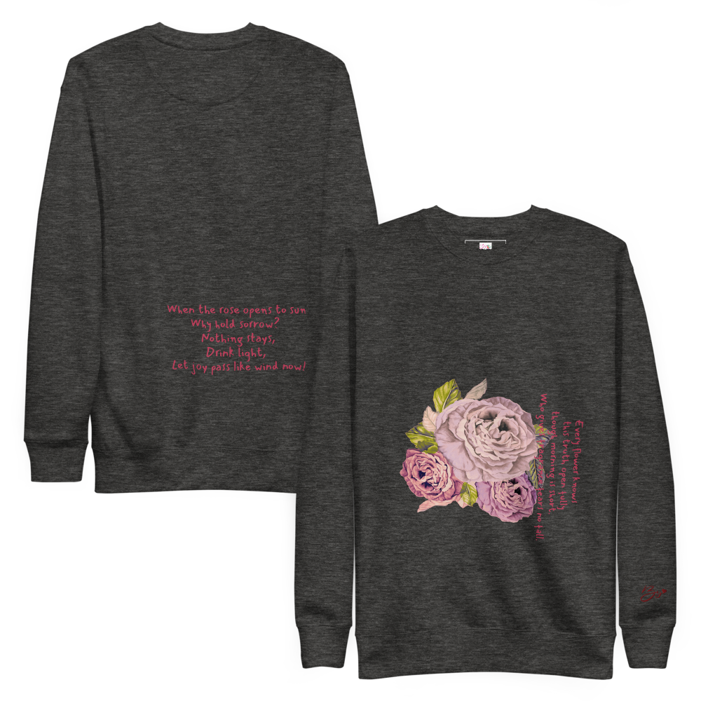 Peaceful Rose, Simple Joy -  Blend  Sweatshirt