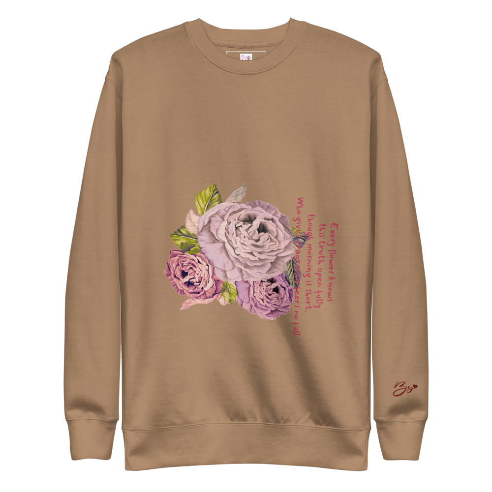 Peaceful Rose, Simple Joy -  Blend  Sweatshirt