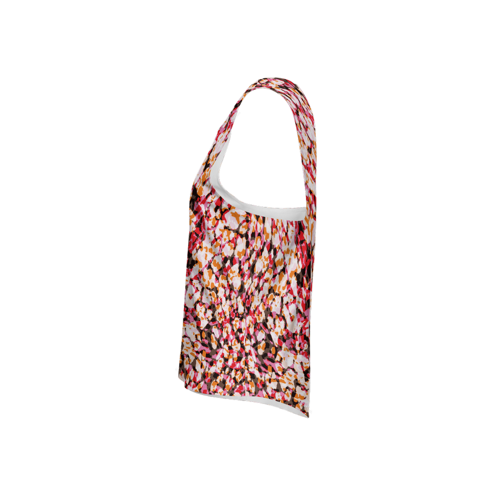 The Red Leopard — Women's Cross Back Sleeveless Tank Top
