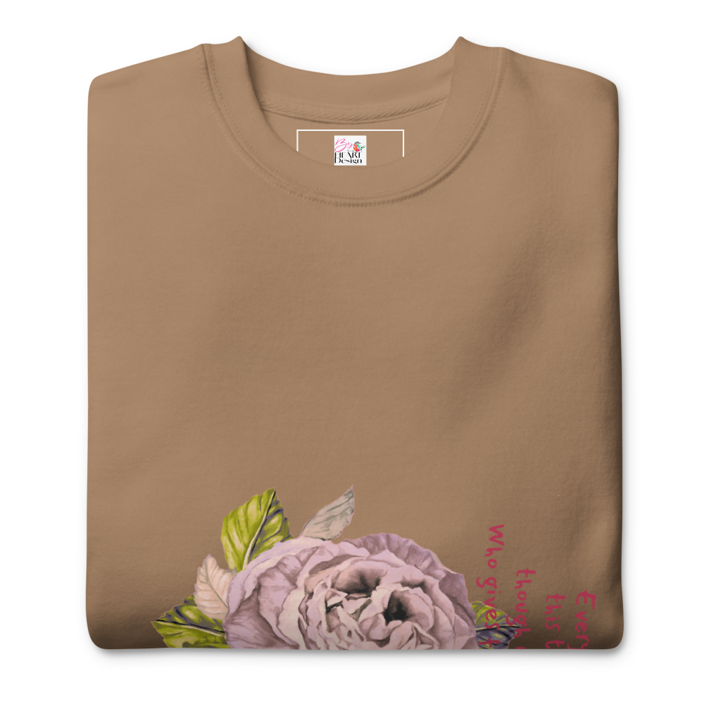 Peaceful Rose, Simple Joy -  Blend  Sweatshirt
