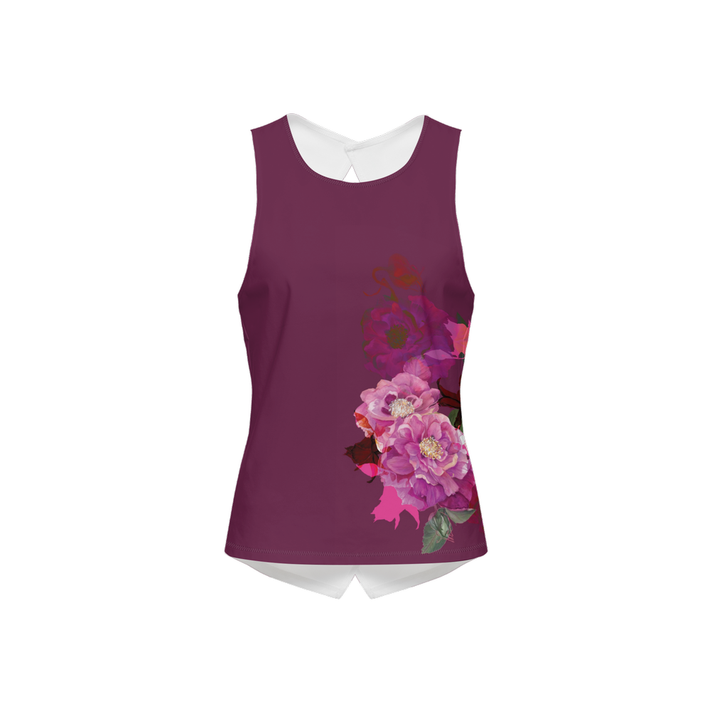 Women's Cross Back Sleeveless Tank Top-High-Performance SORONA
