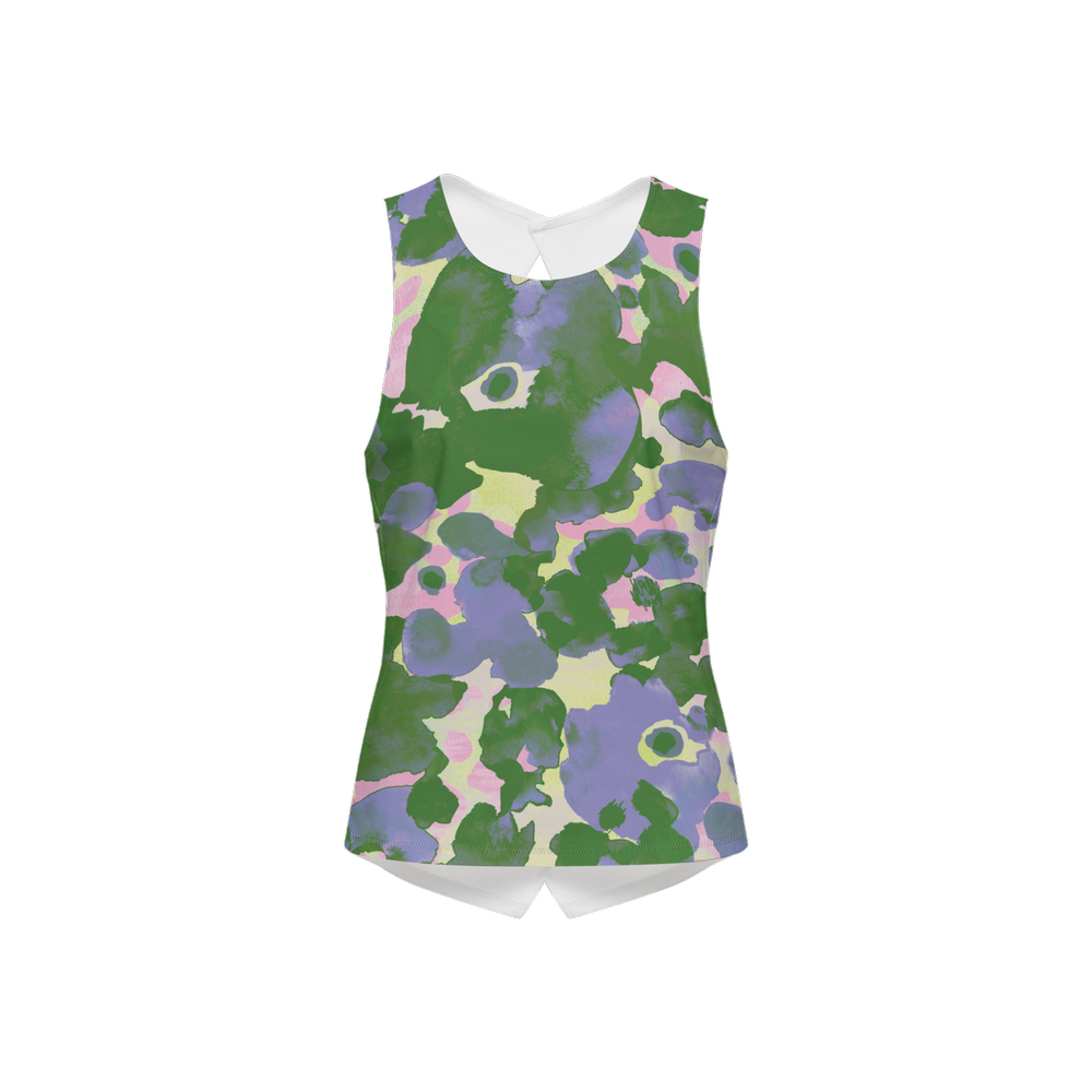 Women's Cross Back Sleeveless Tank Top-High-Performance SORONA