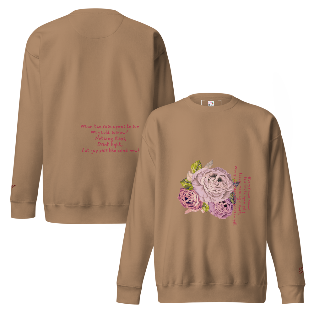 Peaceful Rose, Simple Joy -  Blend  Sweatshirt