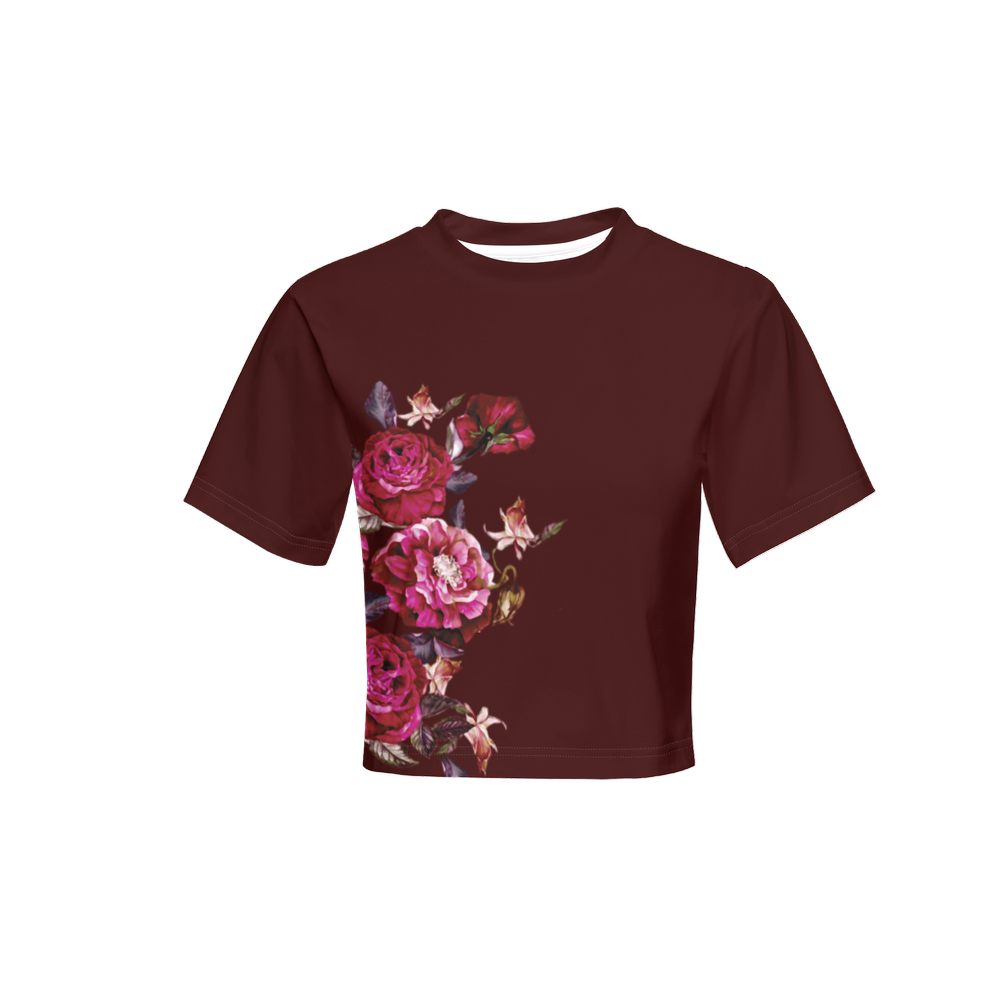 Women's Short Sleeve Cropped T-Shirt-High-Performance SORONA