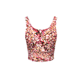 The red leopard -Women's Longline V-Shape-Back Sports Bra-Butter Soft Texture
