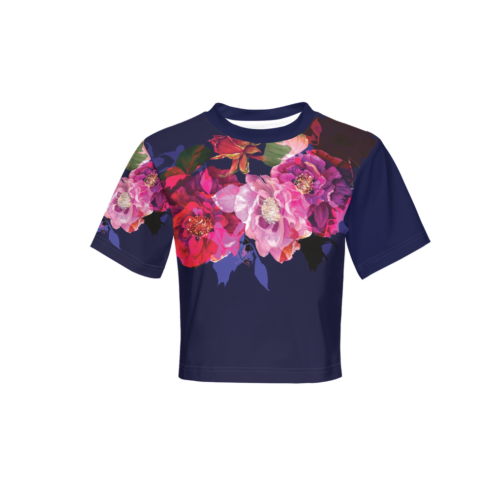 Women's Short Sleeve Cropped T-Shirt-High-Performance SORONA