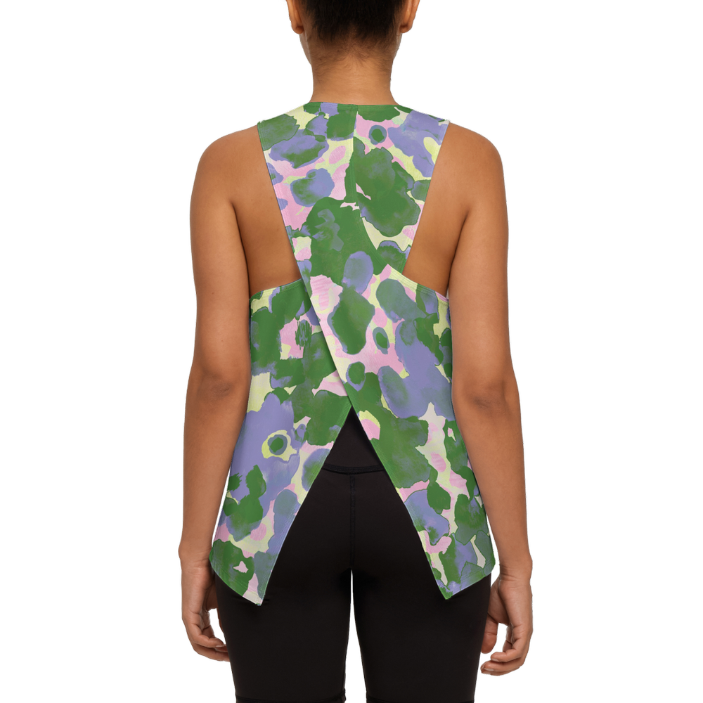 Women's Cross Back Sleeveless Tank Top-High-Performance SORONA