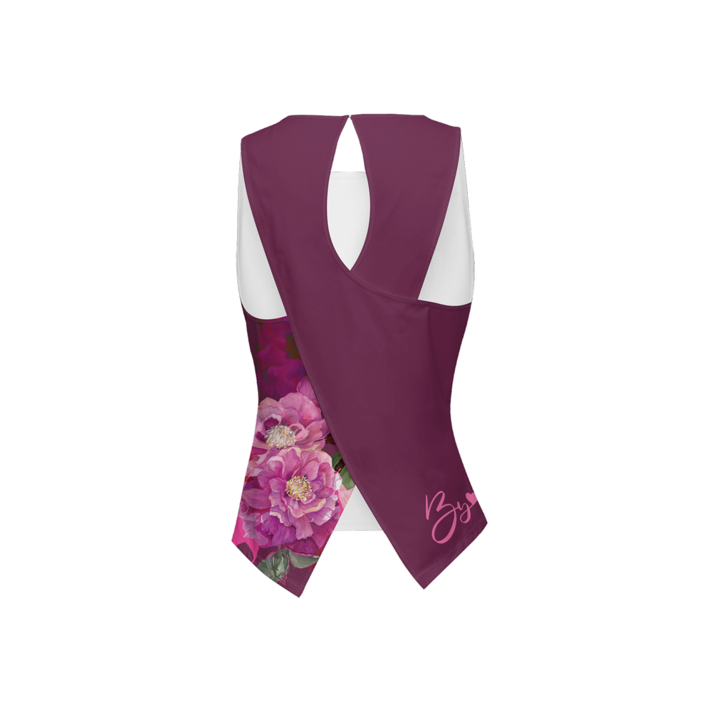 Women's Cross Back Sleeveless Tank Top-High-Performance SORONA
