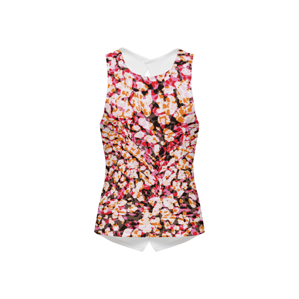 The Red Leopard — Women's Cross Back Sleeveless Tank Top