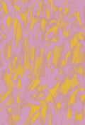 ©Byheart Design Sweden AB003-CW04 — Grass Meadow, hand-painted grass print in pink and golden yellow colorway. Available for B2B licensing.