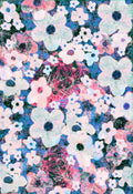 ©Byheart Design Sweden FL0012 — Heavenly Garden, watercolor floral print in blue colorway. Seamless repeat, 300 DPI. Available for B2B lic