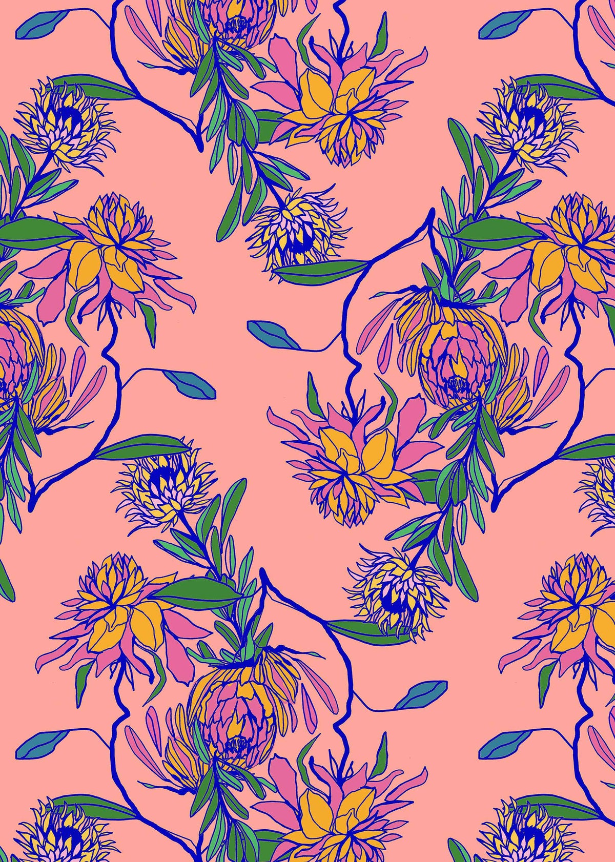 FL0018 - Protea Garden - Floral Print