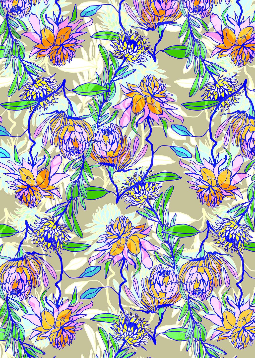 FL0018 - Protea Garden - Floral Print