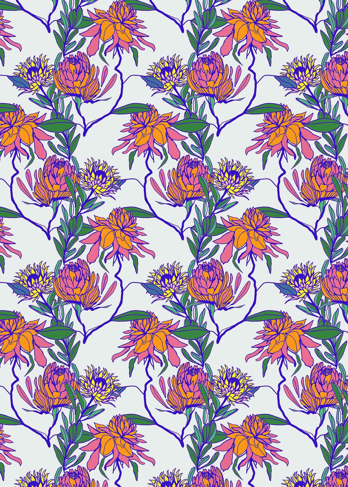 FL0018 - Protea Garden - Floral Print