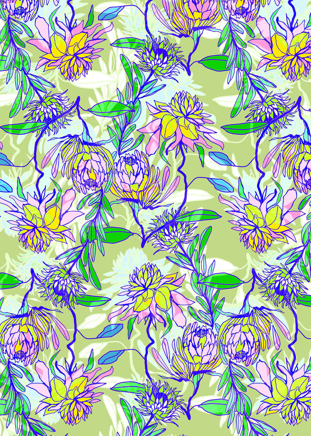 FL0018 - Protea Garden - Floral Print