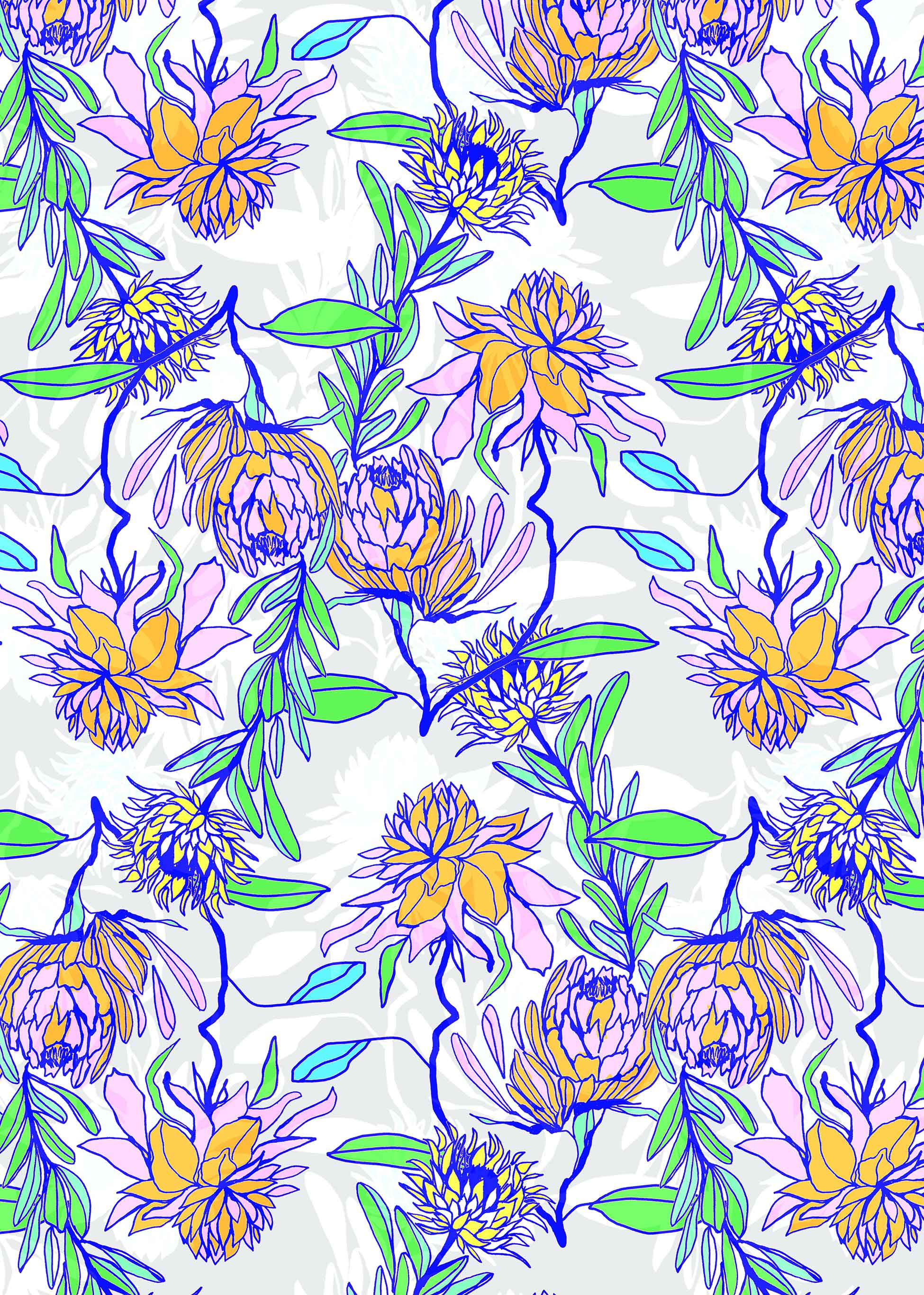 FL0018 - Protea Garden - Floral Print