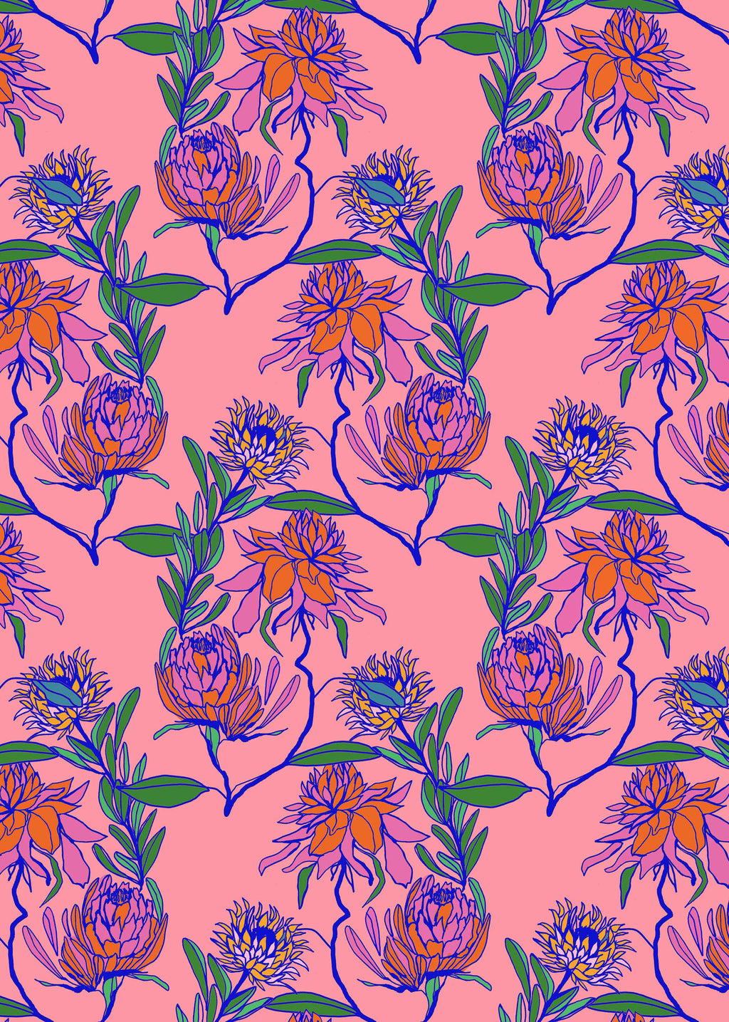 FL0018 - Protea Garden - Floral Print
