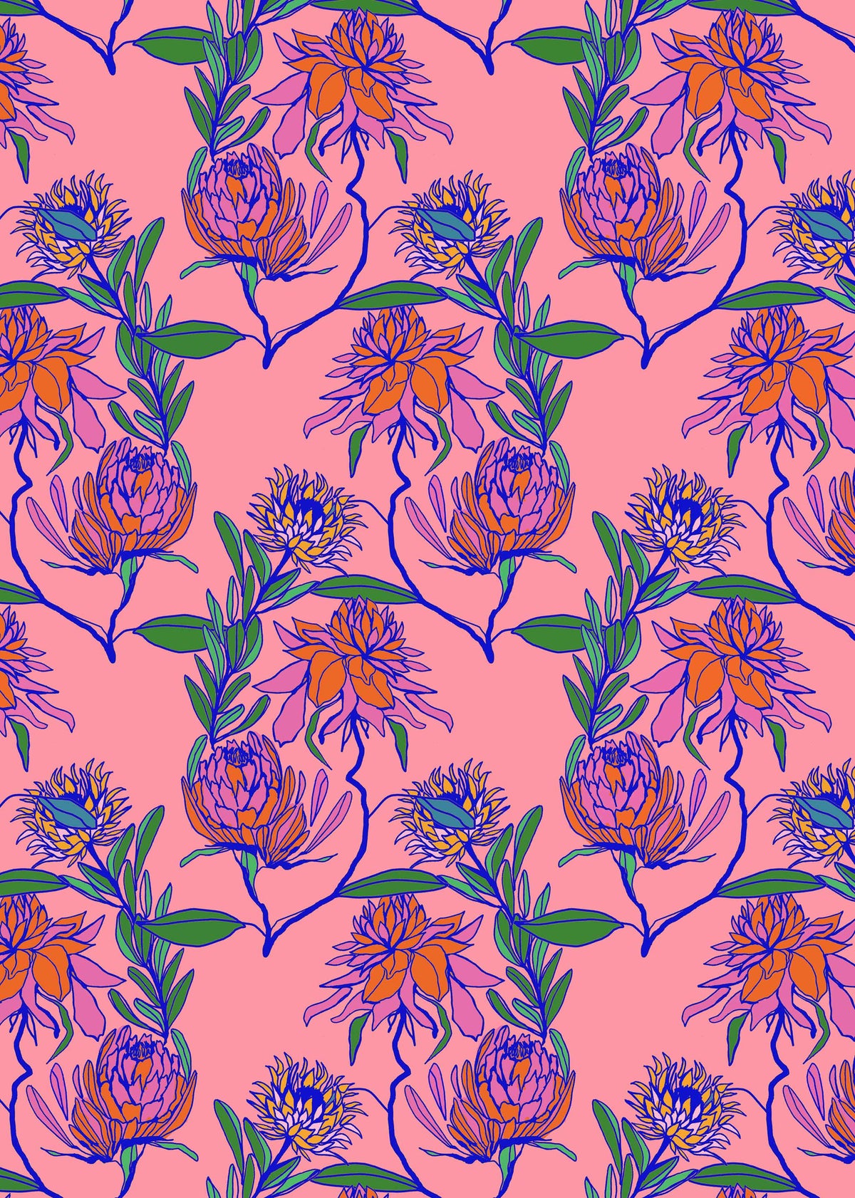 FL0018 - Protea Garden - Floral Print