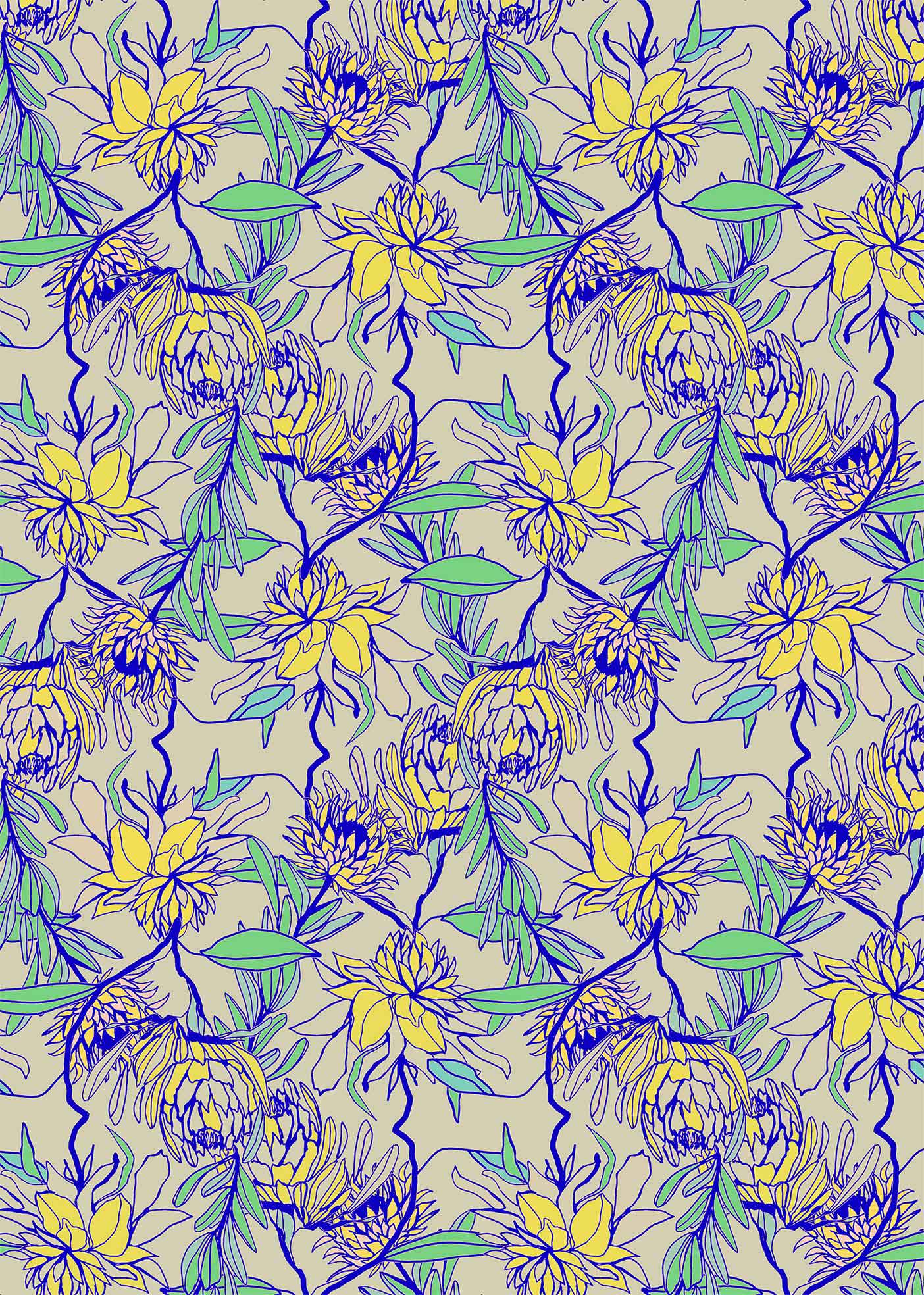FL0018 - Protea Garden - Floral Print