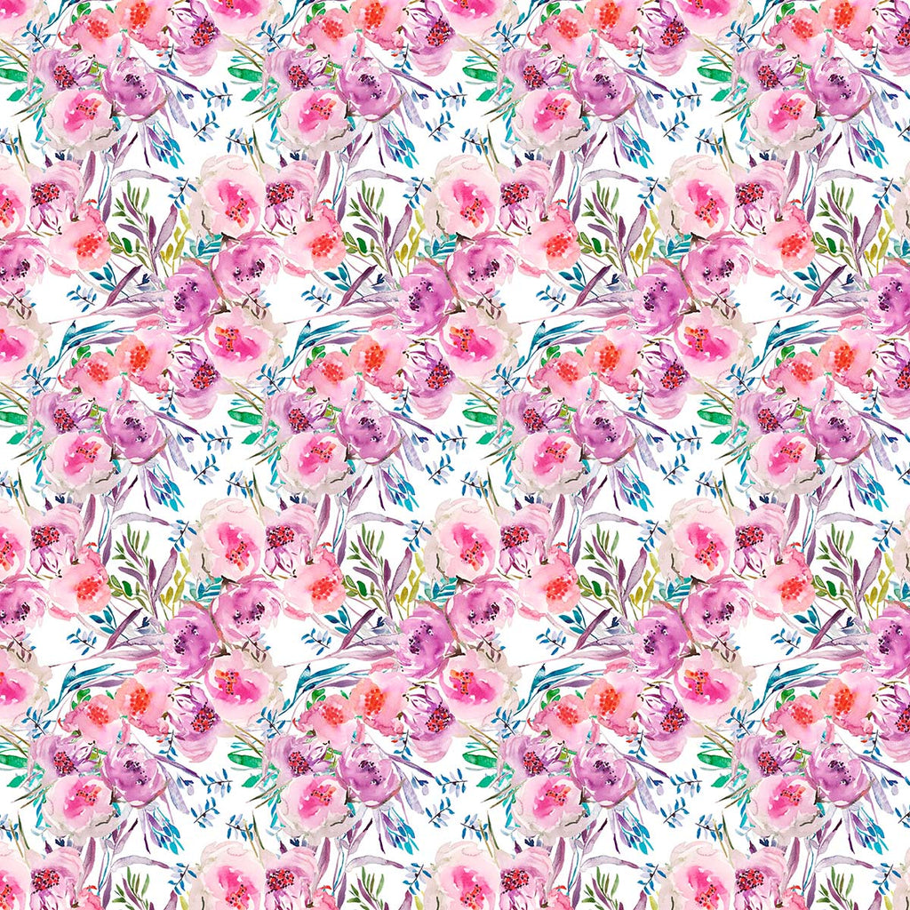 Flowers of the Orient -bed-home decor-white repeat-Floral Print FL003 ©Byheart Design Sweden