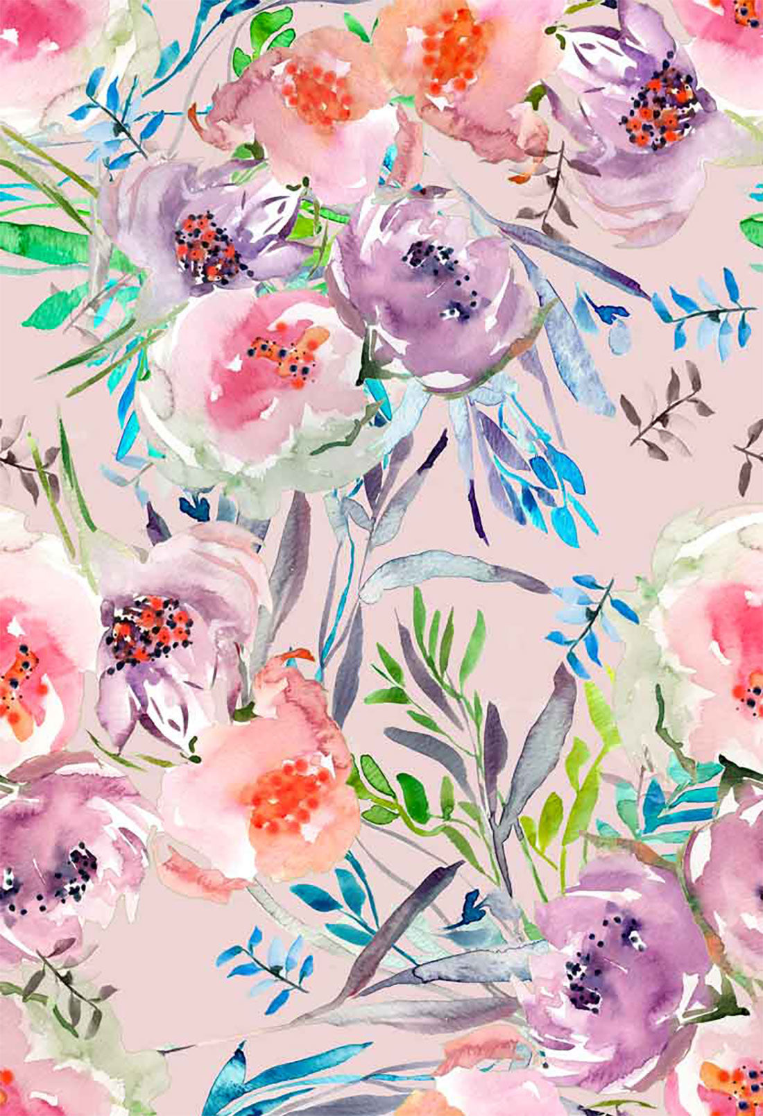 FL003 - Flowers of the Orient - Floral Print