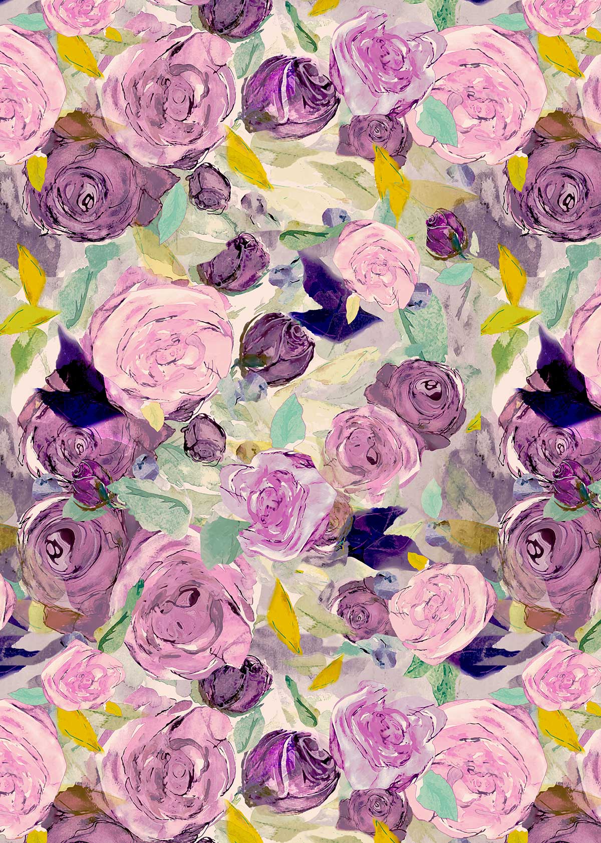 FL004 - Roses at Night - Floral Print