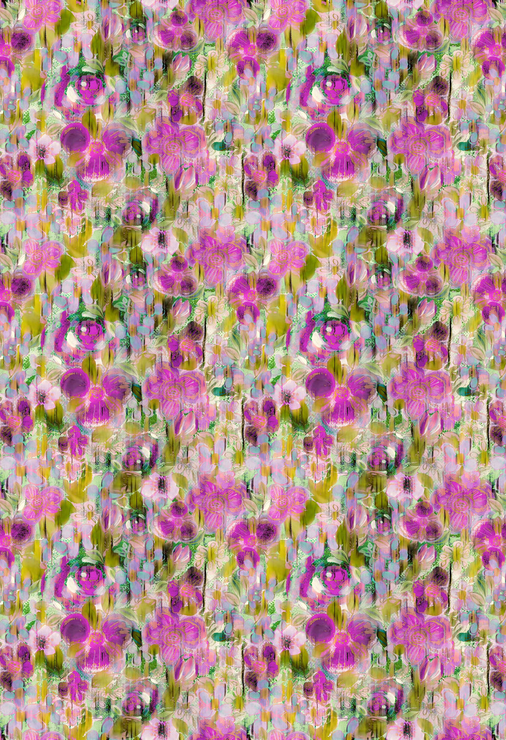L0019 Diffuse Garden – hazy blush pink watercolor floral repeat print, Byheart Design Sweden

