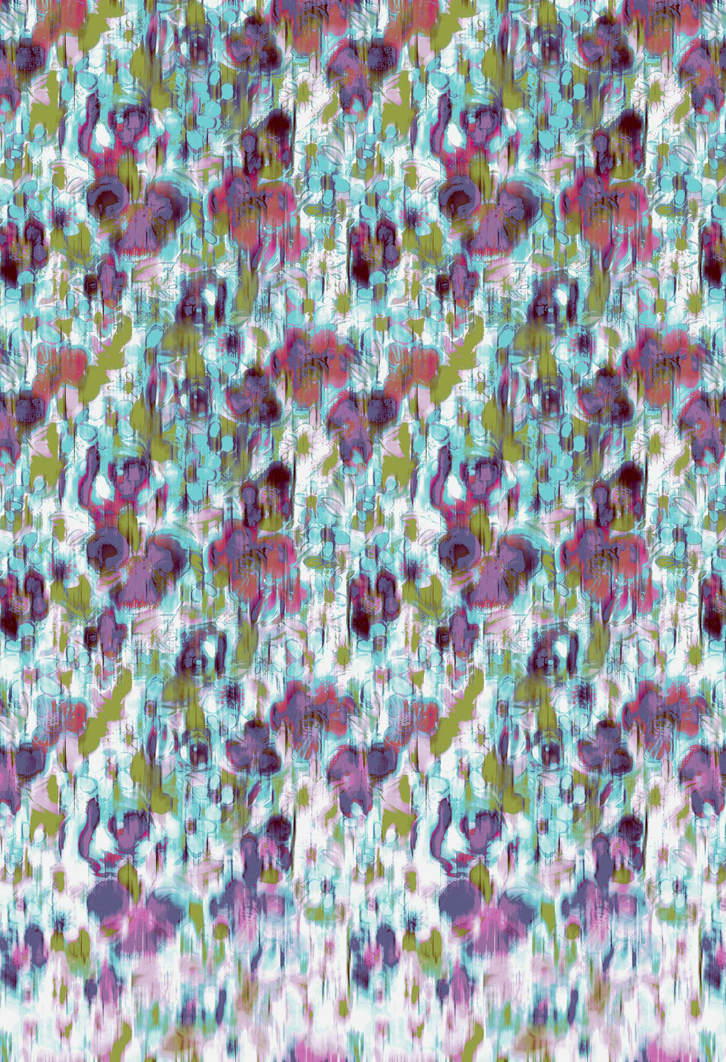 Blue -Indexed- Light FL0019 Diffuse Garden – soft blue indexed bleed watercolor floral repeat, Byheart Design Sweden