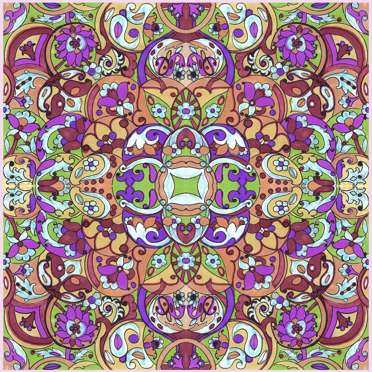 PA001 - A World of Dreams - Oriental & Paisley Print