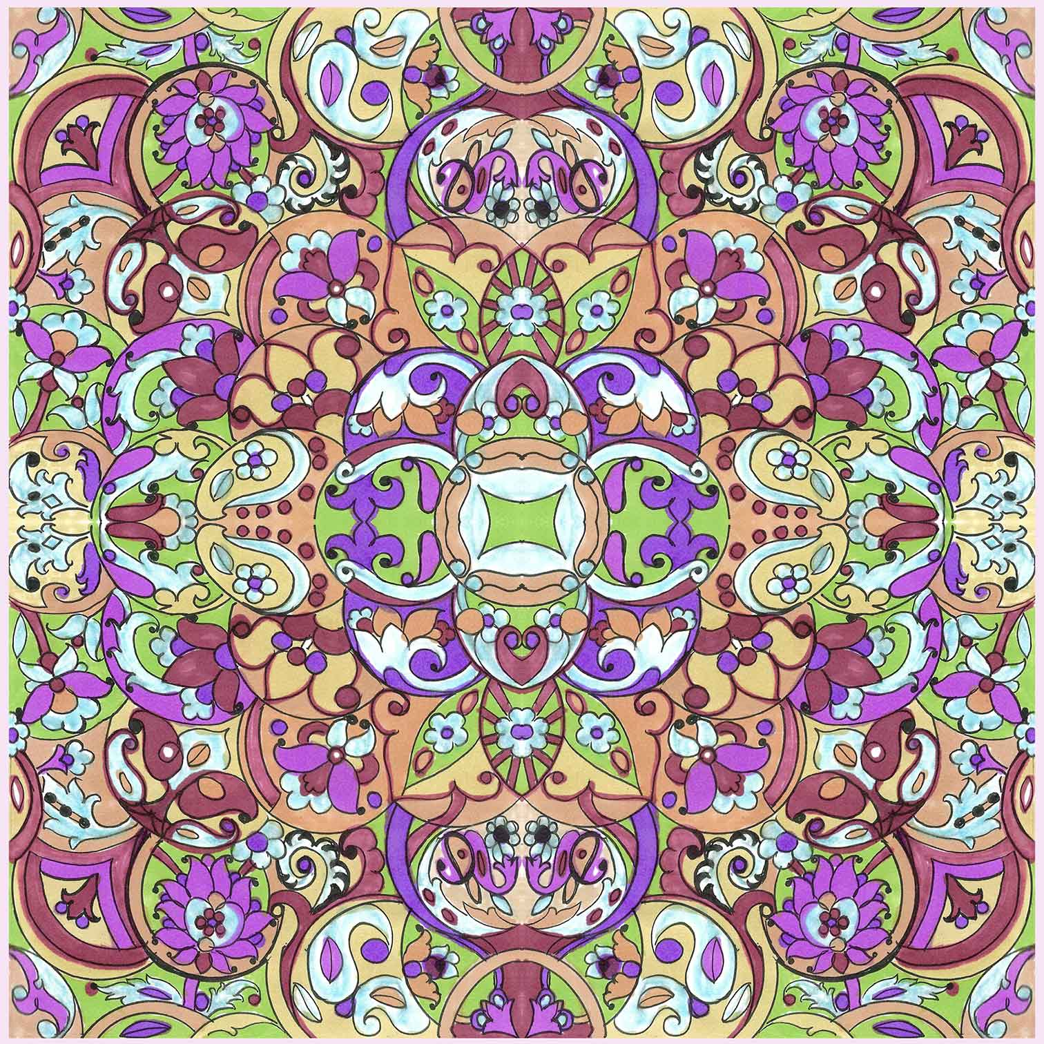 PA001 - A World of Dreams - Oriental & Paisley Print