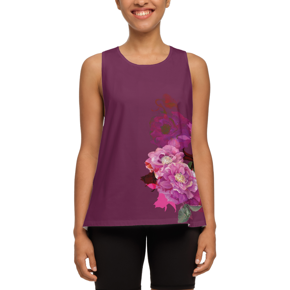 Women's Cross Back Sleeveless Tank Top-High-Performance SORONA