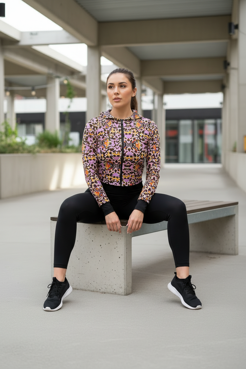 Activewear Zip Hoodie — naturlig pose