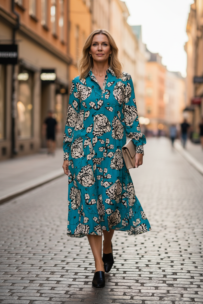 AN009 Butterfly — Teal — Stockholm blond 45