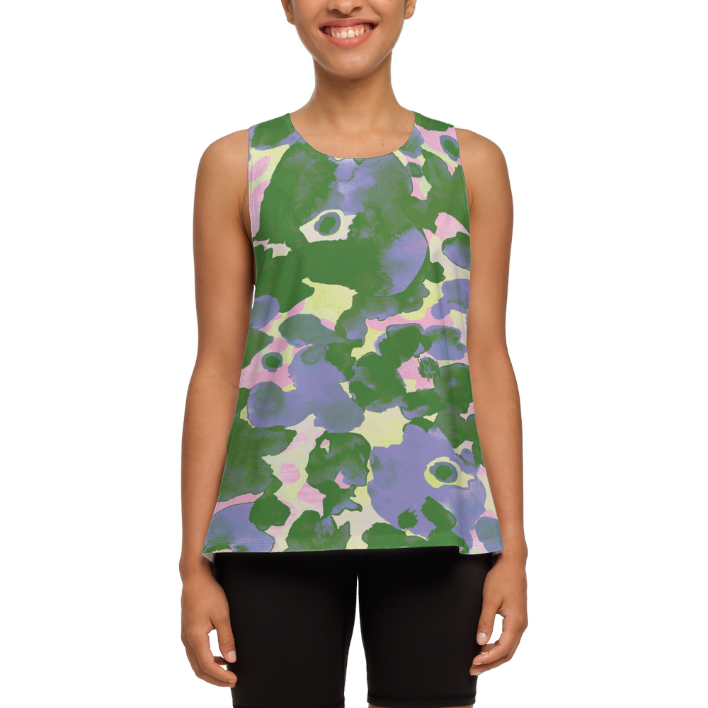 Women's Cross Back Sleeveless Tank Top-High-Performance SORONA