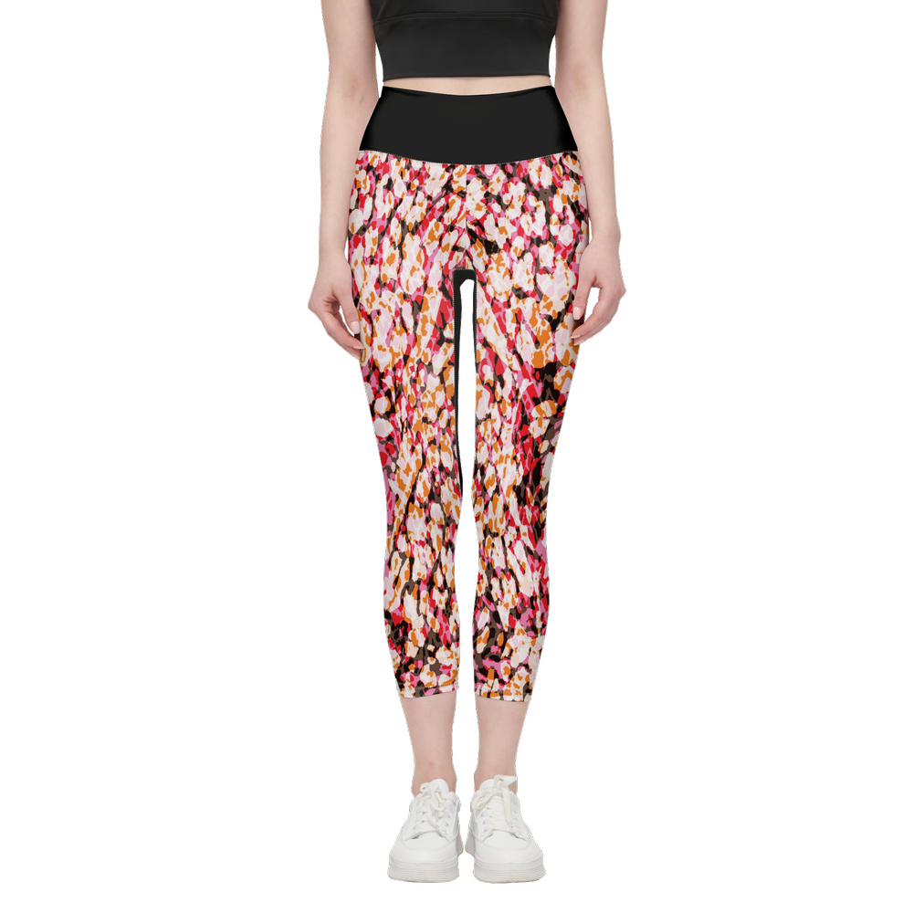 The Red Leopard — Women's High-Rise Leggings
