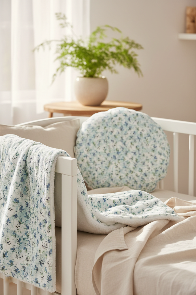 FL0011 White Baby Blanket Cushion
