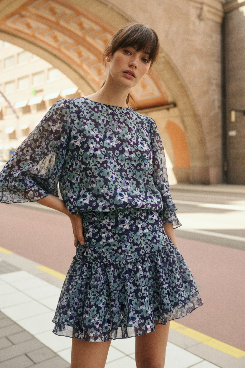 FL0012 Navy Blue Urban Dress