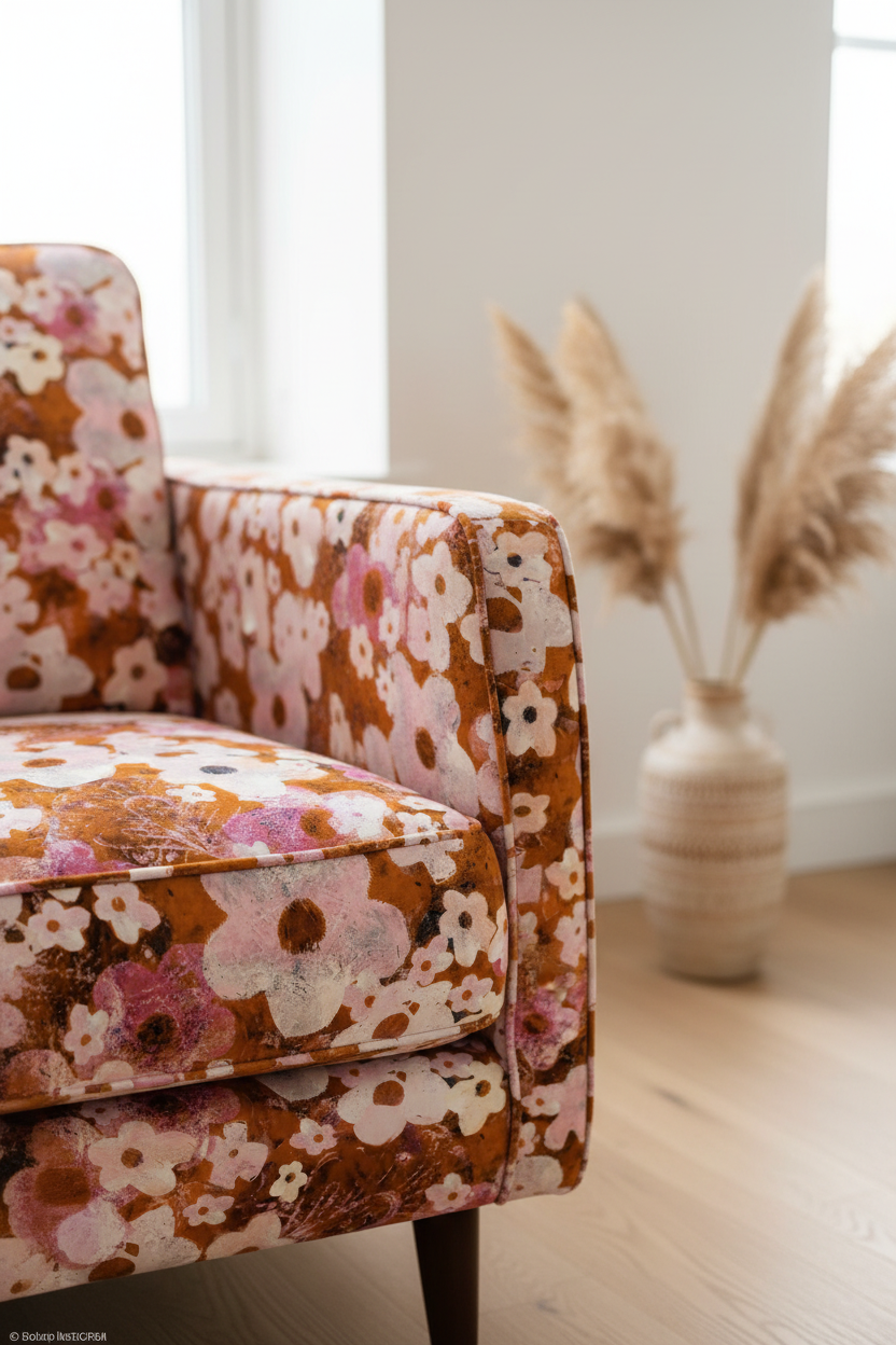 FL0012 Terracotta Armchair Close-up