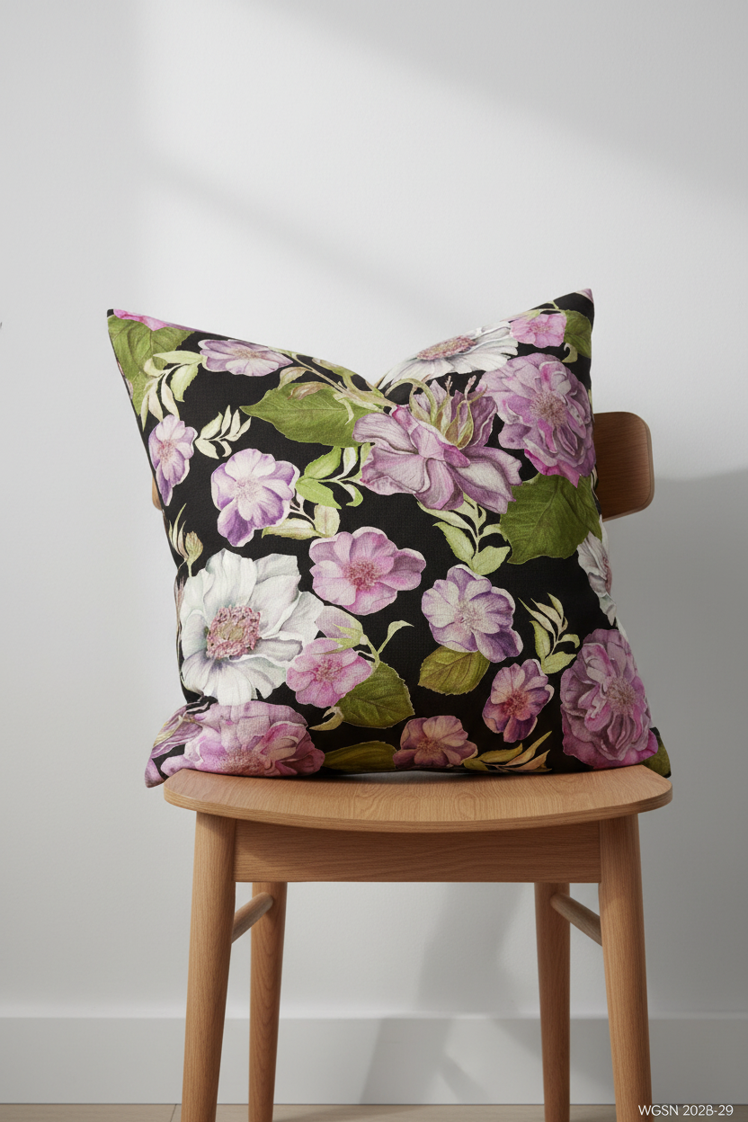 FL0015 Black Cushion Oak Chair